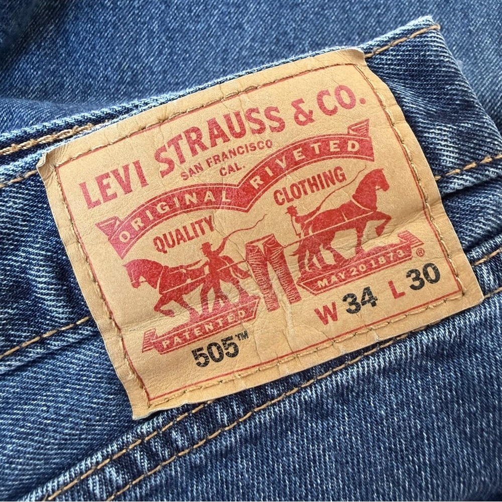 Men’s Levi’s 505 Jeans Size 34 x 30​ - Picture 6 of 8